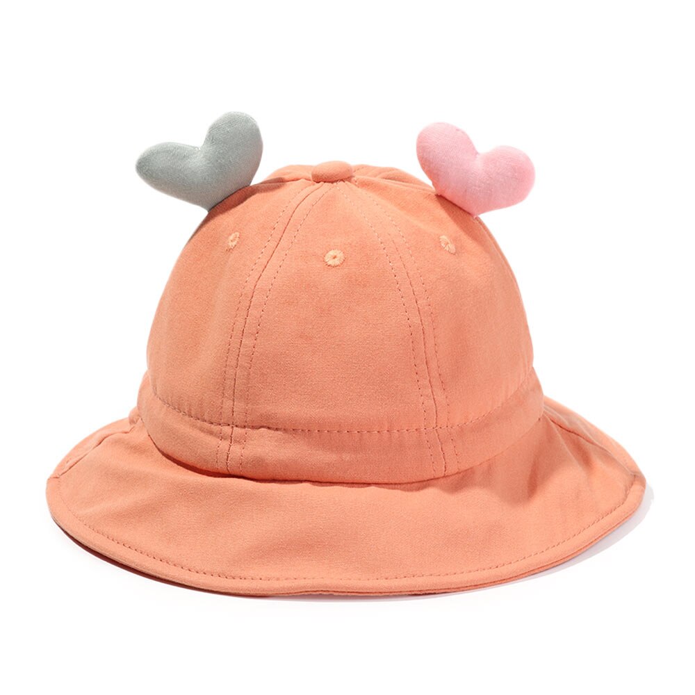 Sombrero de Sol para bebé, gorra para niños, Panamá, Unisex, playa, sombrero de cubo, gorros infantiles de dibujos animados, protección UV, 6-24 meses: orange