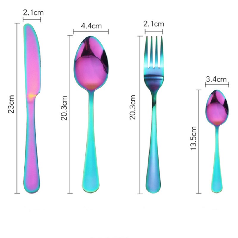 Dinnerware Set 304 Stainless Steel Cutlery Set Knife Fork Spoon Tableware Wedding Silverware set