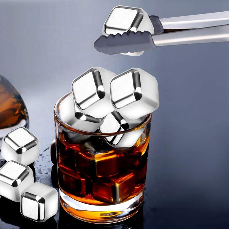 Juego de piedras para whisky de acero inoxidable, juego de piedras para enfriar el whisky, Enfriador de bebidas