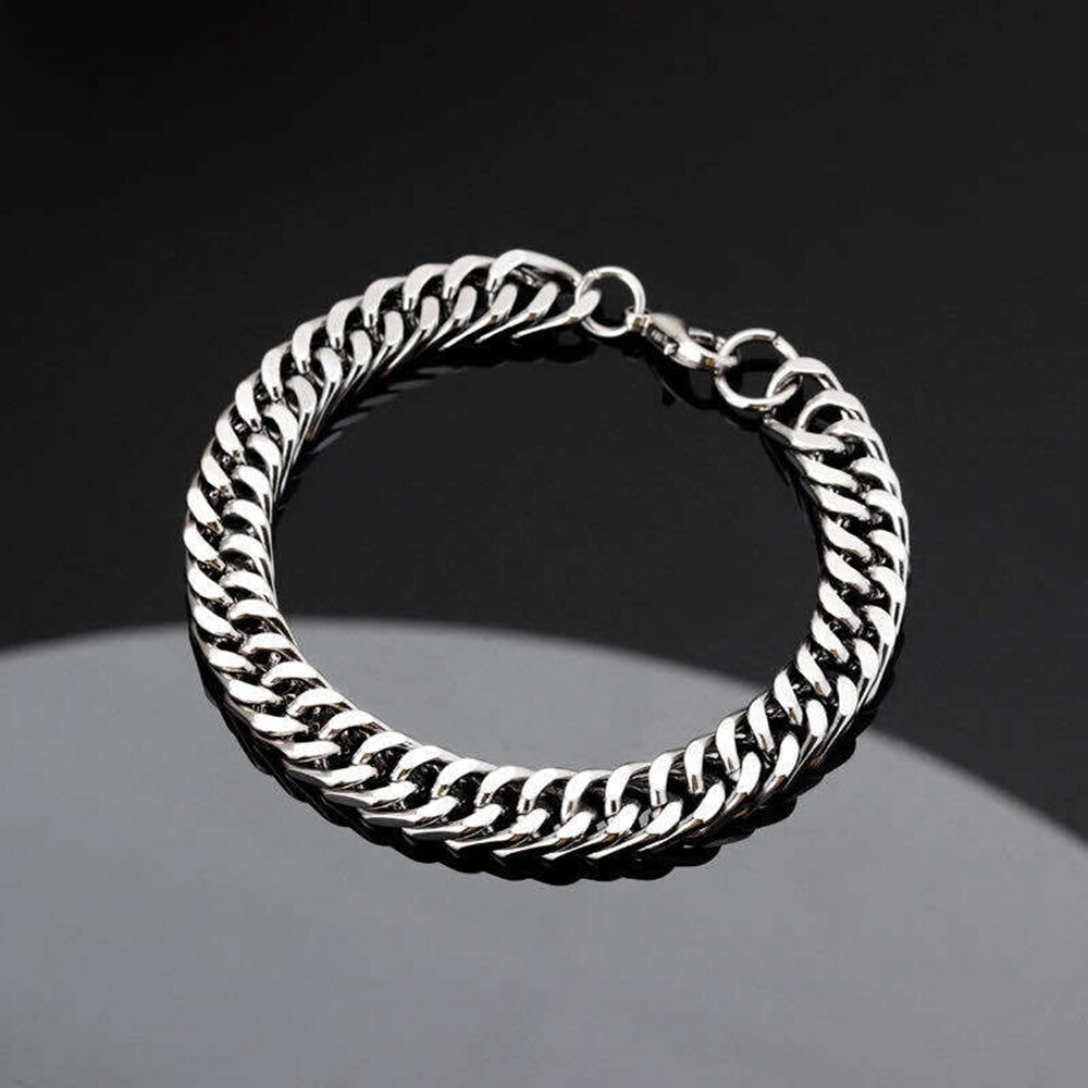 Eenvoudige Paar Sieraden Dikker Kettingen Armband Mannen En Vrouwen Mode Trendy Punk Bangle Voor Party: Default Title