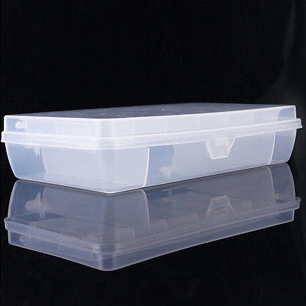 Plastic Tray Compartments Fishing Lure Tackle Box Two-Sided Storage Case