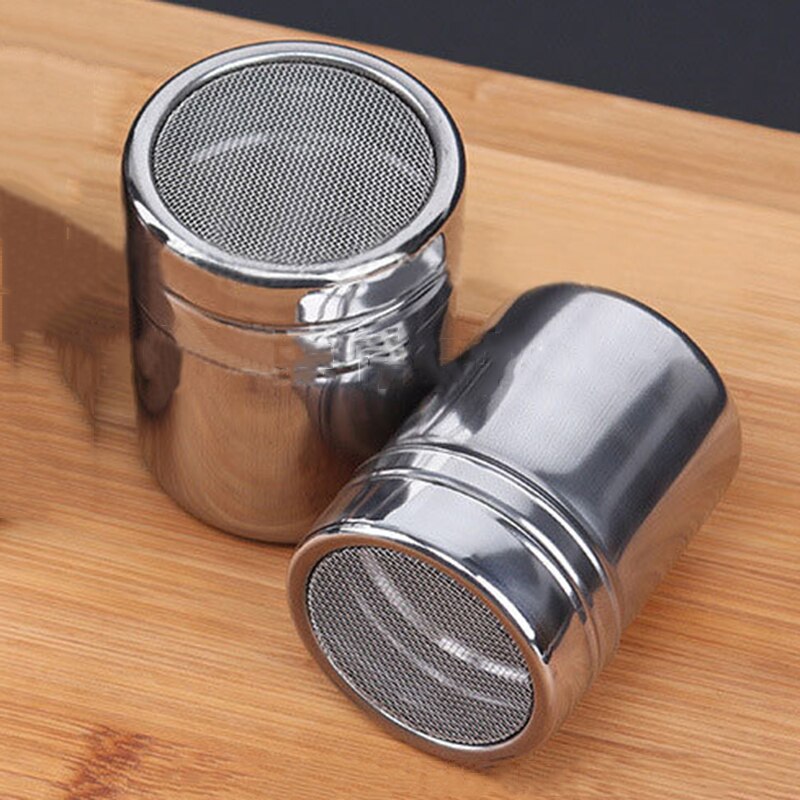 Stainless Steel Chocolate Sugar Shaker Coffee Dusters Cocoa Powder Cinnamon Powder Shaker Spice Dispenser Kitchen Gadgets