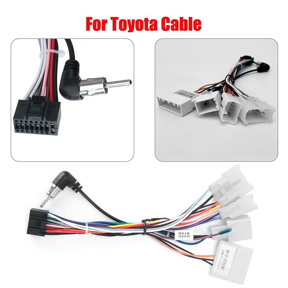 Universal 2 Din Car Android Radio Cable for KIA Nissan Toyota SUZUKI Mitsubishi Pajero V97 HONDA Ford Peugeot Power Connector: For New Toyota