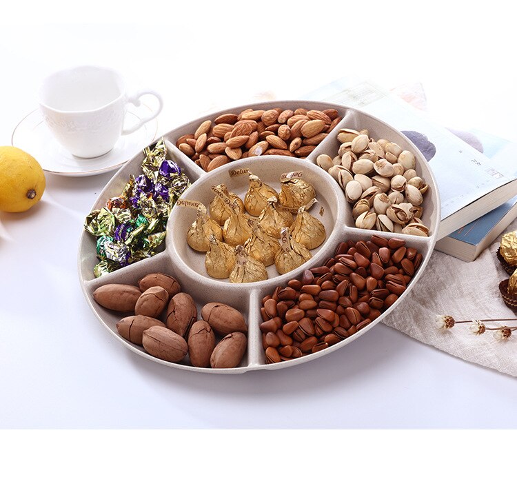 1PC 28.5CM Fruit Plastic Plates For Food Family Dessert Dish Snack Dish Party Home Maintenance Tray Plate Petisco OK 0810