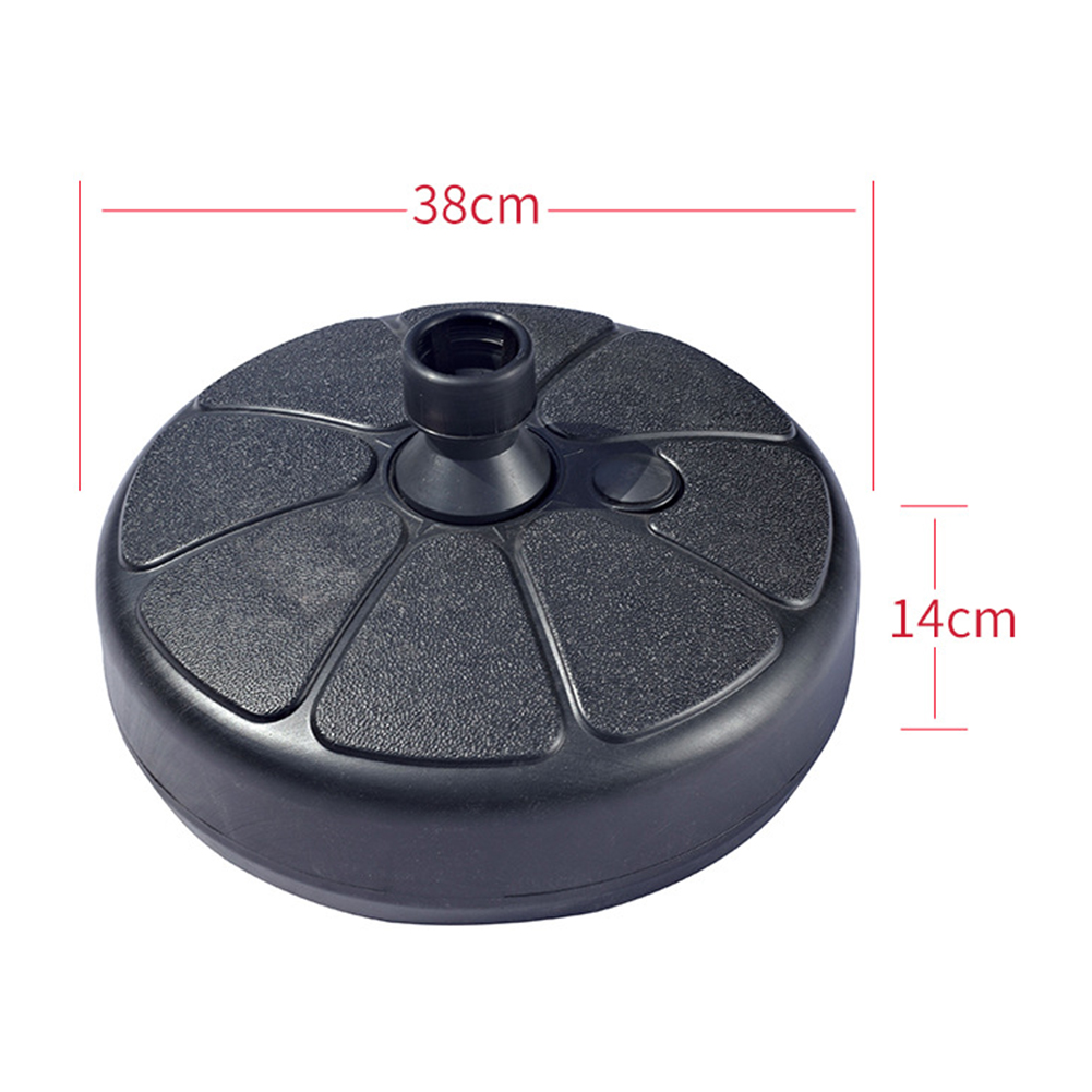 38mm Round sun umbrella base center pillar umbrella base plastic circular water injection garden beach yard umbrella base