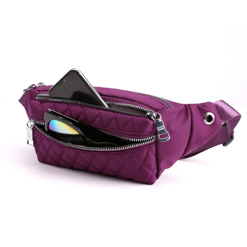 Vento Marea Travel Waist Pack For Women Casual Nylon Waterproof Chest Handbag Belt Shoulder Bag Large Capacity Sport Purses