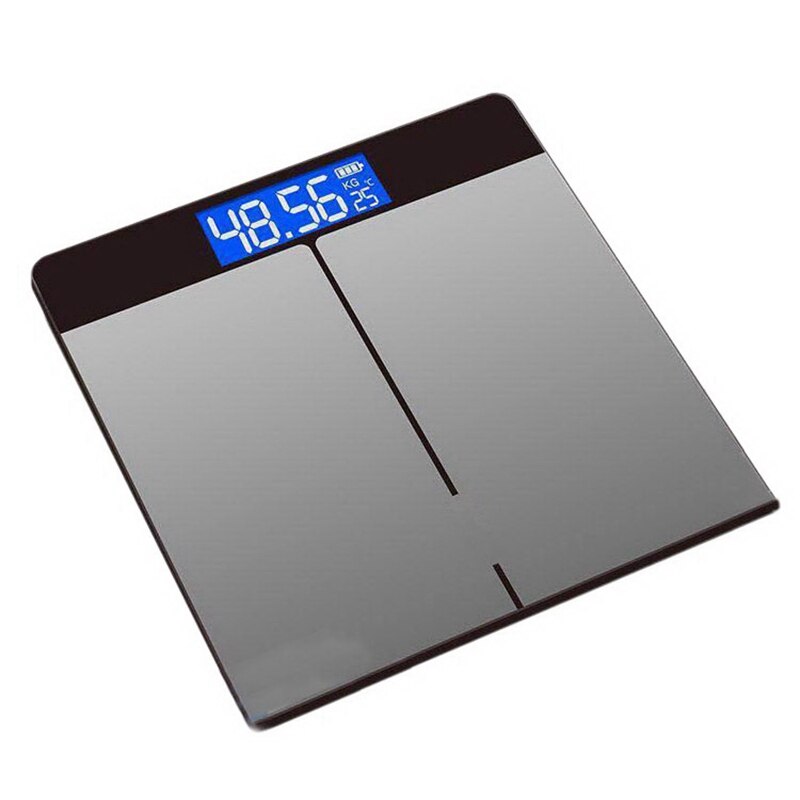 Tempered Glass Digital Body Weight Scale USB Charging LCD Bathroom Scales Weight Monitor Body Fats Scale