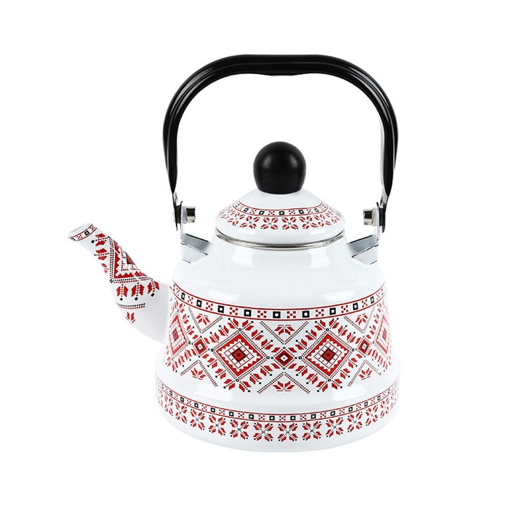 Waterkoker Emaille Emaille Theeketel Europese Stijl 2.5L Theepot Geen Fluiten Comfortabel Handvat Waterkan Restaurant: Light Grey / >3000ml