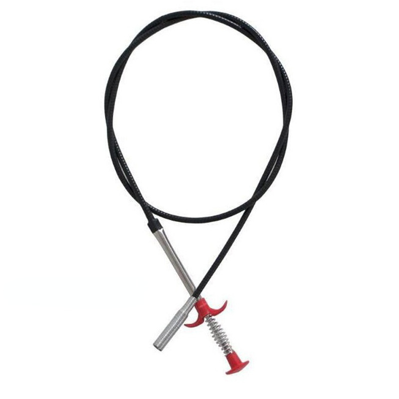 160cm Spring Pipe Dredging Tool Flexible Grabber Pickup Snake Cable Aid Grab Trash A Drain Auger Unclog Hair Drains Sink Toilet: Default Title