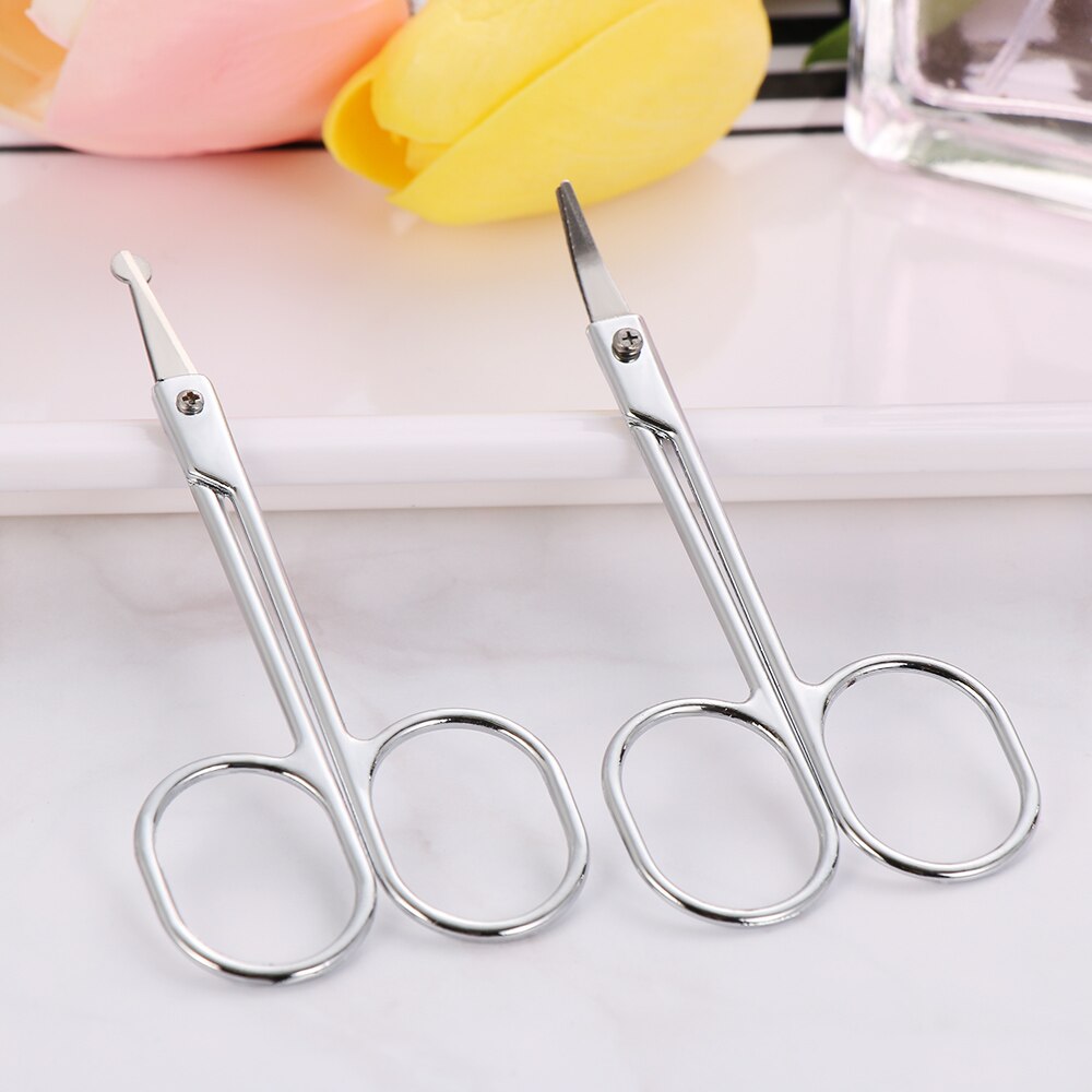 1/2pcs Makeup Scissors Eyebrow Trimmer Scissor Stainless Steel Nail Scissor Woman Face Nose Hair Mustaches Removal Cutter