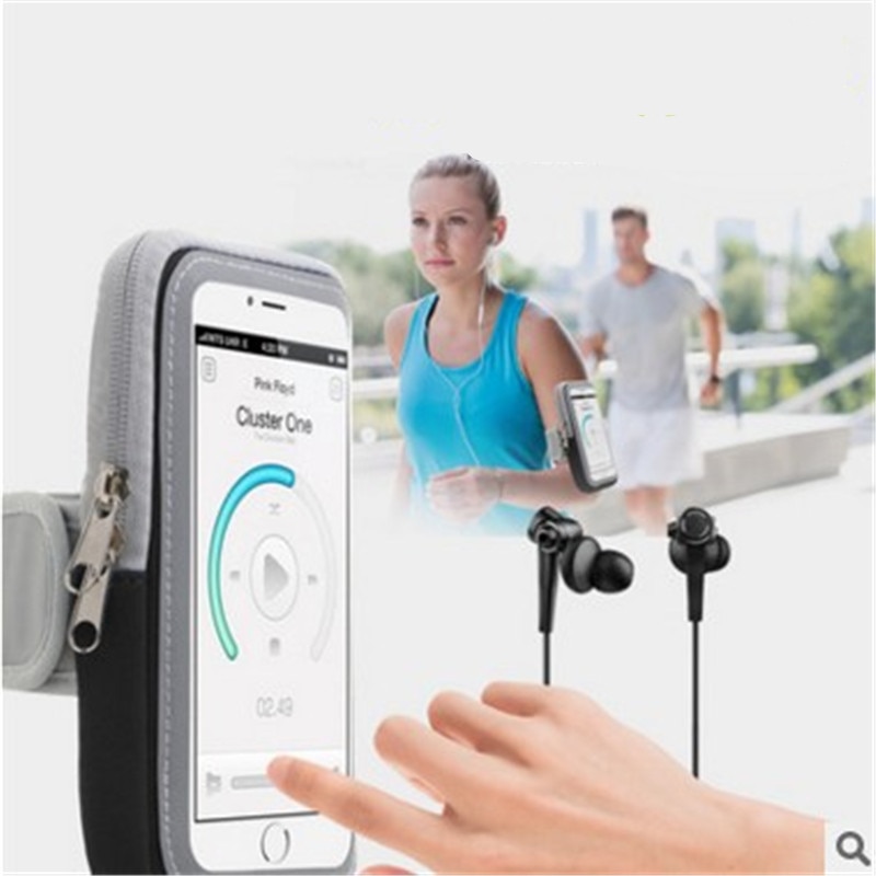 Mobiltelefon holder sag armbåndsrem med lynlås pose / mobil træning løb sport til apple iphone 6 7 8 ipod touch armbånd