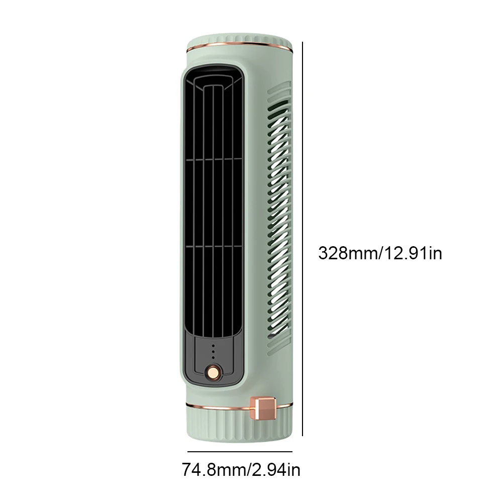 Tower Fan USB Charging Portable Air Conditioner Desktop Cooling Fan Wireless Desk Fan for Home Bedroom
