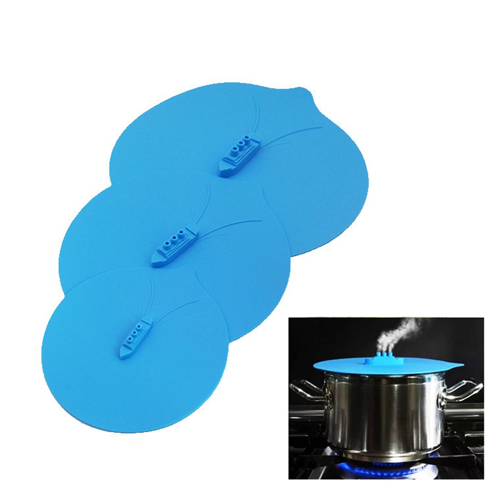 3Pcs/Set Silicone Steam Ship Pot Lids Pressure Cooker Seal Slicone Cover For Pan Silicone Spill Stopper Lid