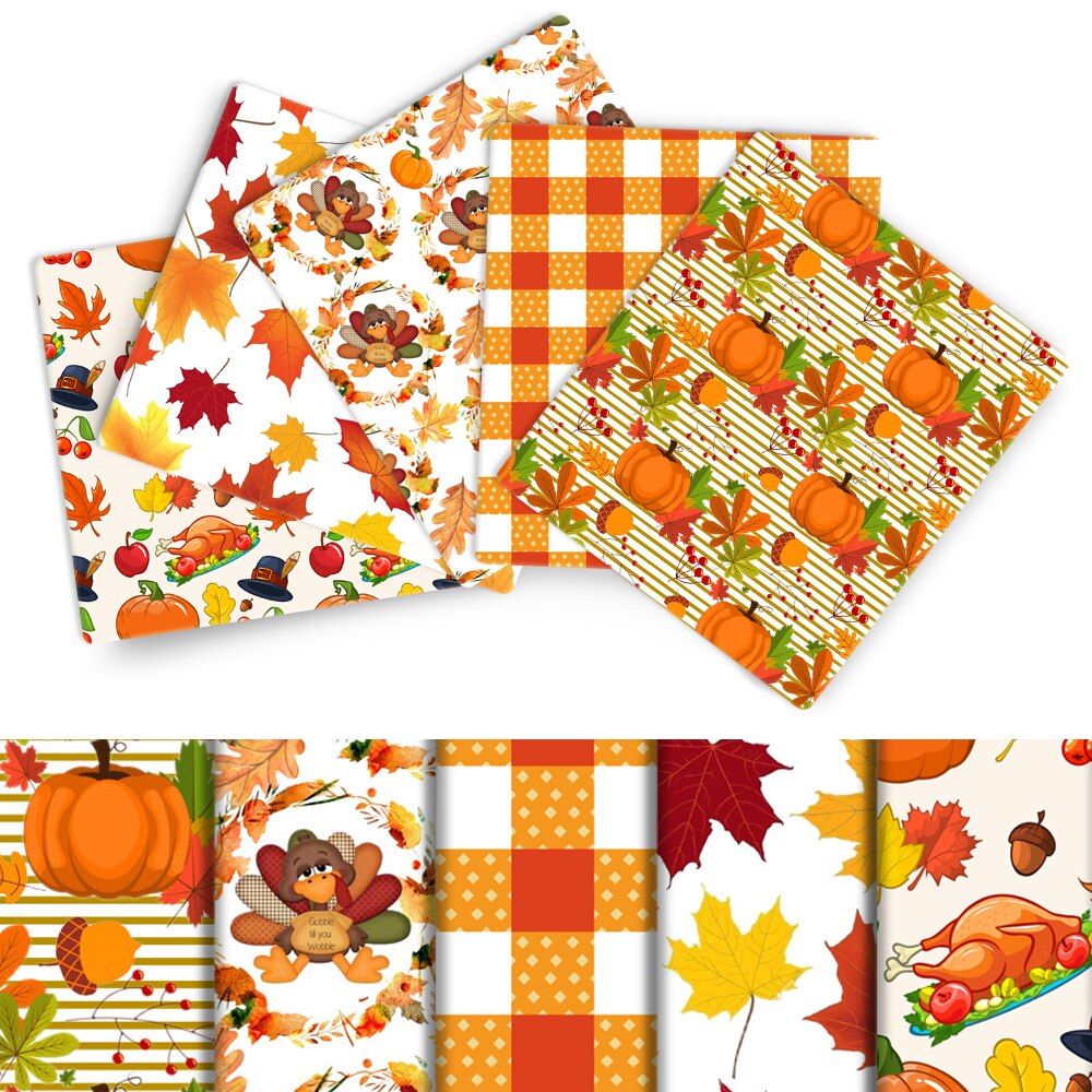50*140cm 5 diseños/juego, medio metro Halloween poliéster algodón tela textil para el hogar costura acolchado ropa DIY,c12762: 1111732001