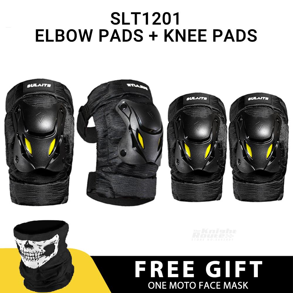 Coudières et coudières de Moto pour hommes et femmes, équipement de Protection pour motocyclistes, Motocross, vtt: 1201S Set BK