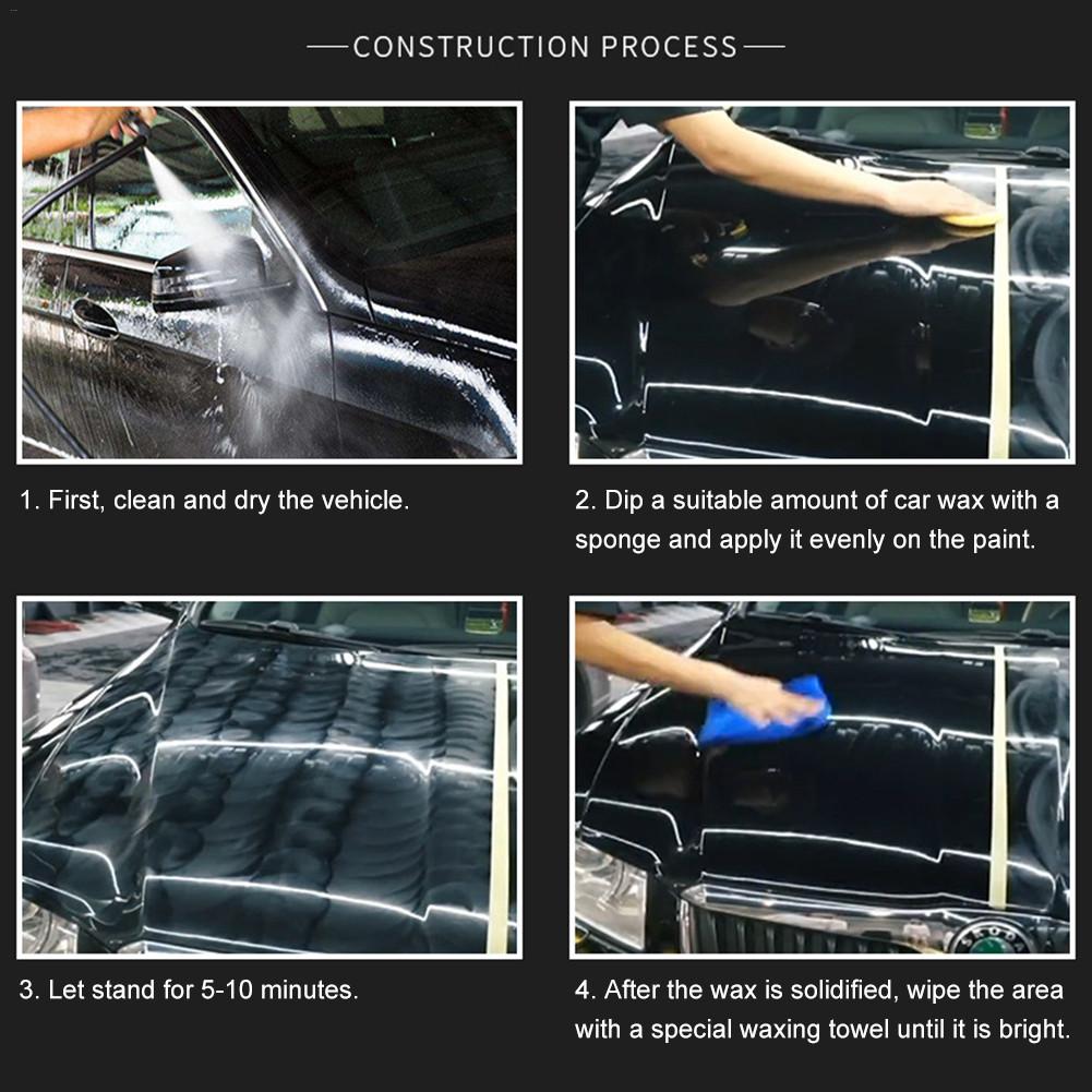 Pasta para pulir el coche cera rascador pintura para el coche cera dura cuidado de la pintura revestimiento impermeable cera removedor de arañazos con esponja