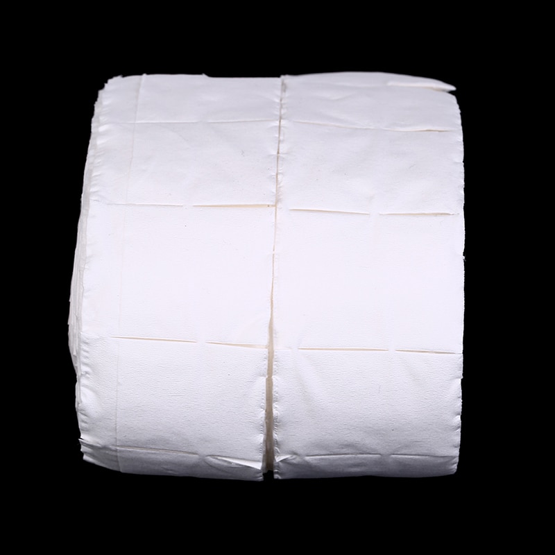 500 stk hvide servietter negle rengøring papir polish akryl gel remover håndklæde papir vatrondeller rulle salon negle kunst renseværktøj
