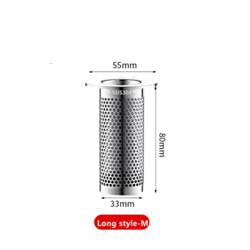 Roestvrijstalen gootsteenfilter Mesh Afvoerputje Filter Mesh Aanrecht Anti-verstopping Filter Badkamer Haarvanger Gootsteenaccessoires: chroom