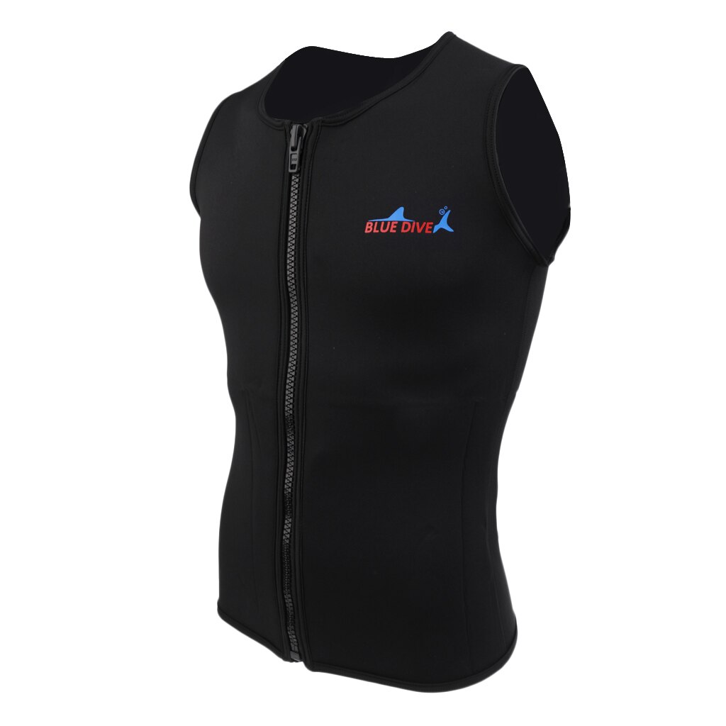 Combinaisons haut de gamme néoprène 2mm combinaison gilet gilet fermeture éclair avant pour plongée sous-marine surf kitesurf S M L XL XXL