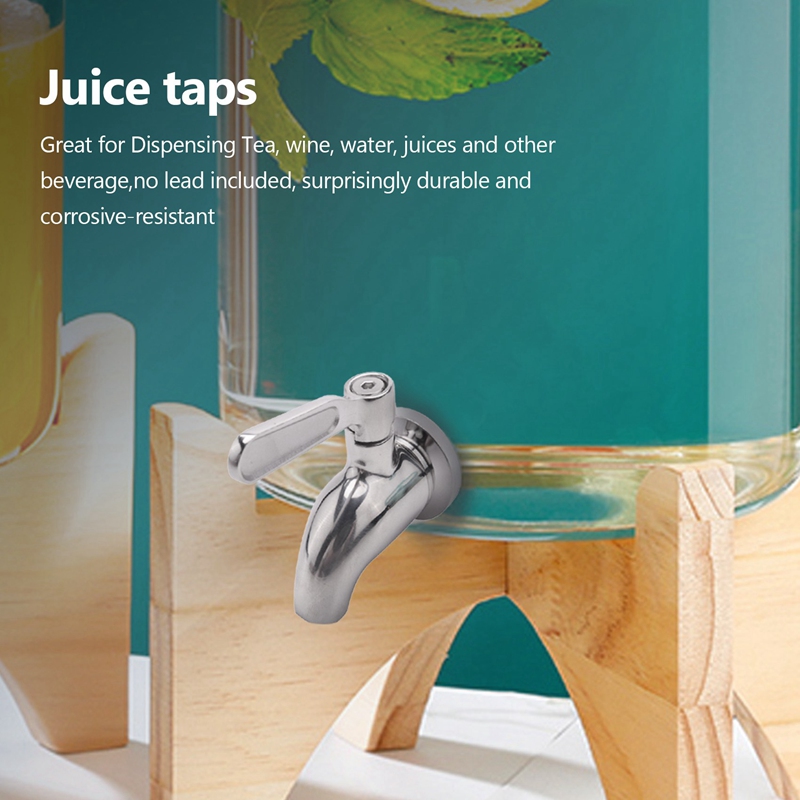 2X Stainless Steel Faucet Tap Draft Beer Faucet for Home Brew Fermenter Wine Draft Beer Juice Dispenser Drink