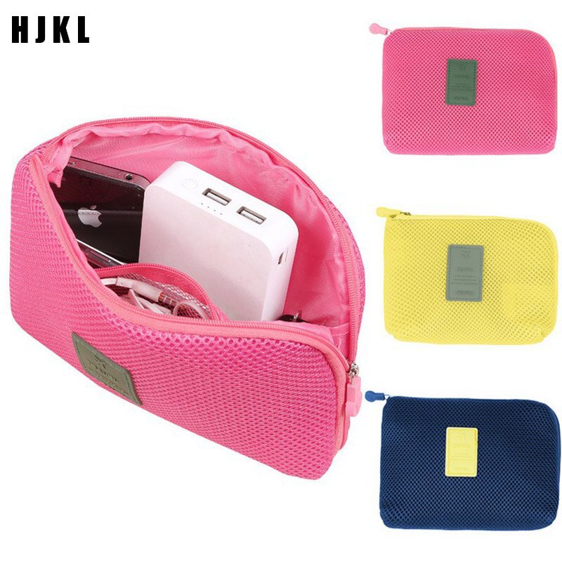 HJKL Shockproof Travel Digital USB Charger Cable Earphone Case Makeup Cosmetic Organizer Accessories BagTravel Accessor