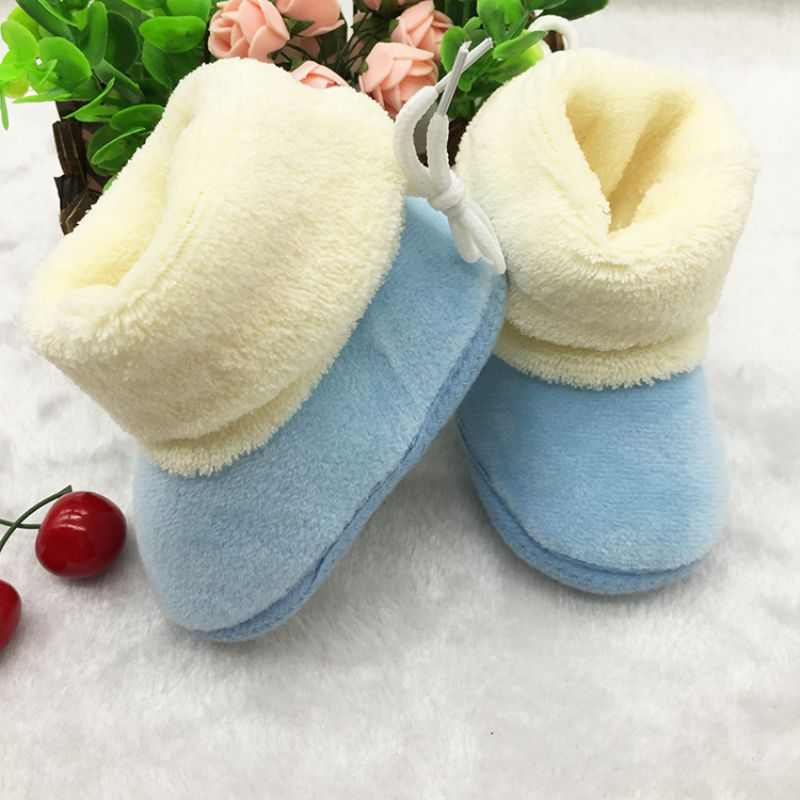Winter Warm Pasgeboren Baby Baby Prewalker Schoenen Baby Peuter Zachte Zolen Retail: Sky Blue / 3