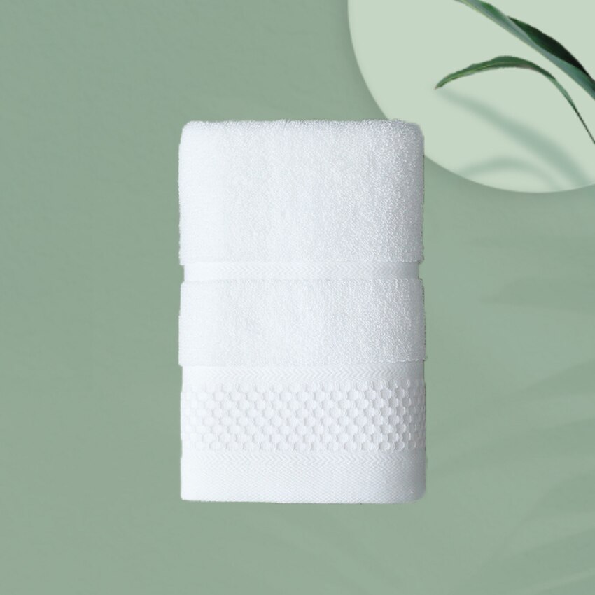 Geometric Face Towel Cotton Thick Soft Towels Hair Hand Home Hotel Spa Towel Adults Kids toalla de cara serviette: white