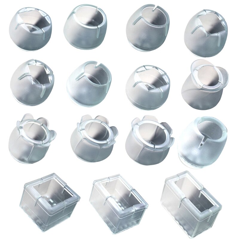 12pcs Table Chair Leg Mat Silicone Non-slip Leg Cap Foot Protection Bottom Cover
