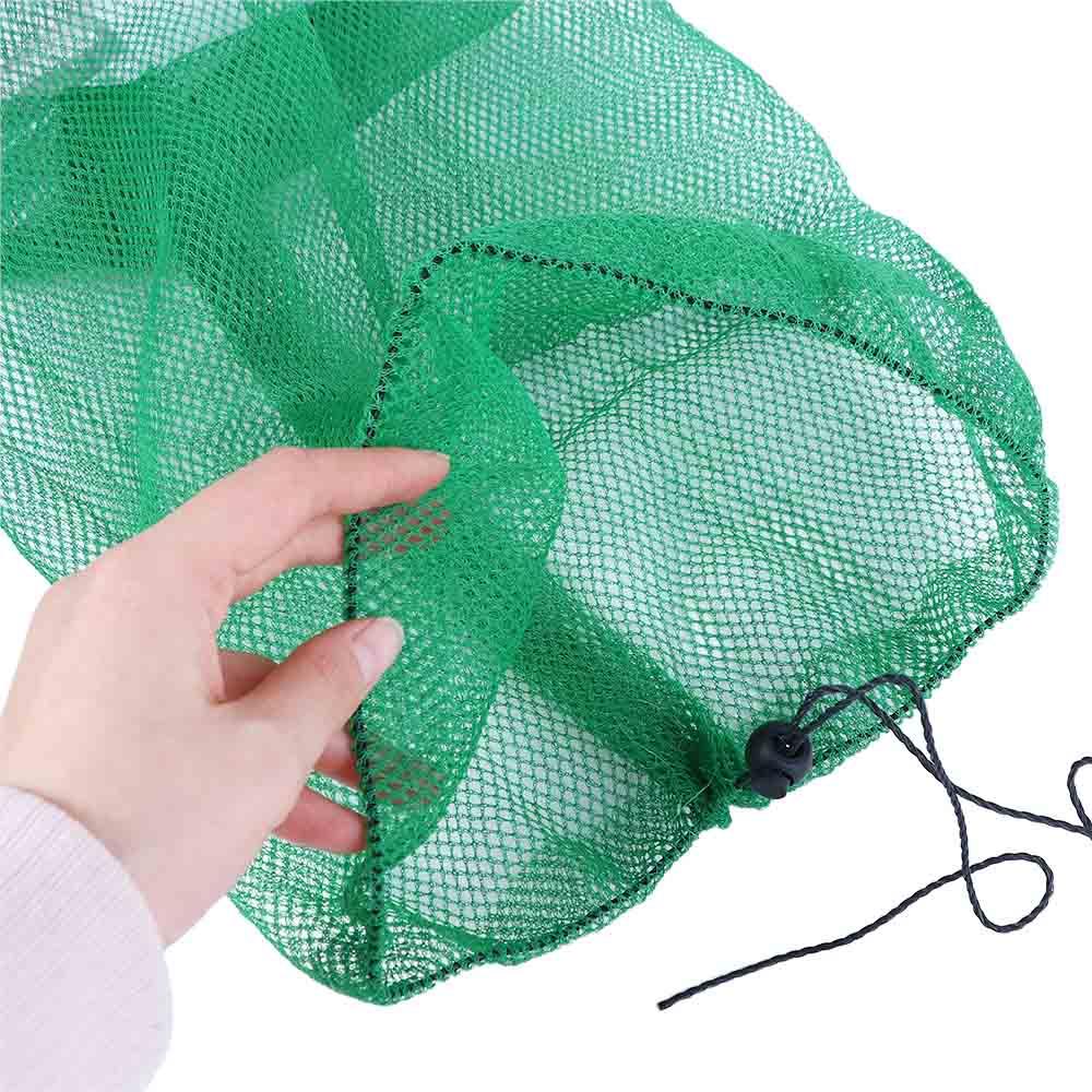 Tragbare Angelgerät Kleines Gitter Falten Fischernetz GrüNe Fisch Netze Tasche Nylon Gittergewebe Tasche Gittergewebe Tasche Live Fisch Netze