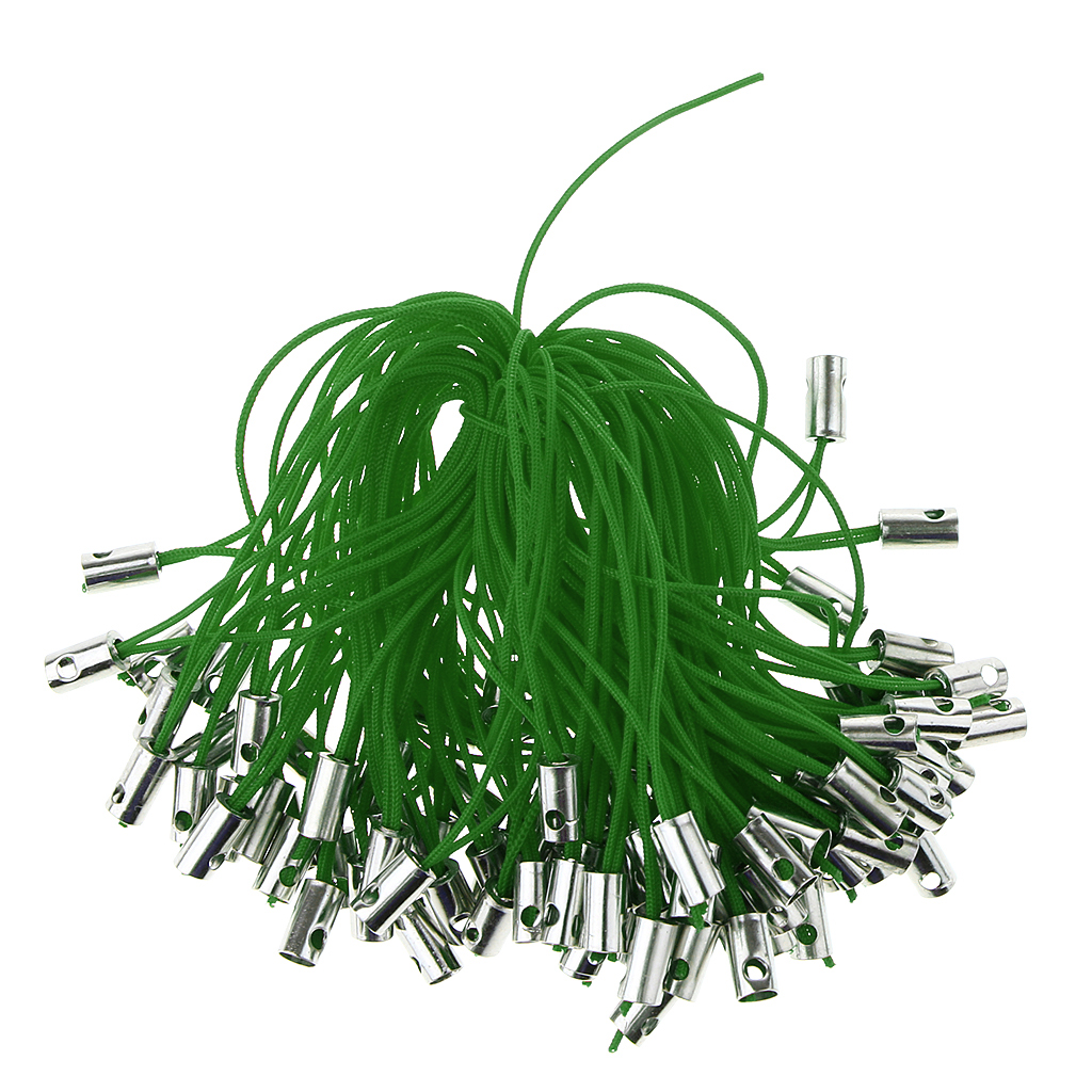 100pcs Mobile Cell Phone Dangle Lanyard Strap String Thread Cords Wire 50mm for Keychain Keyring Phone Card Badge Holder: Green