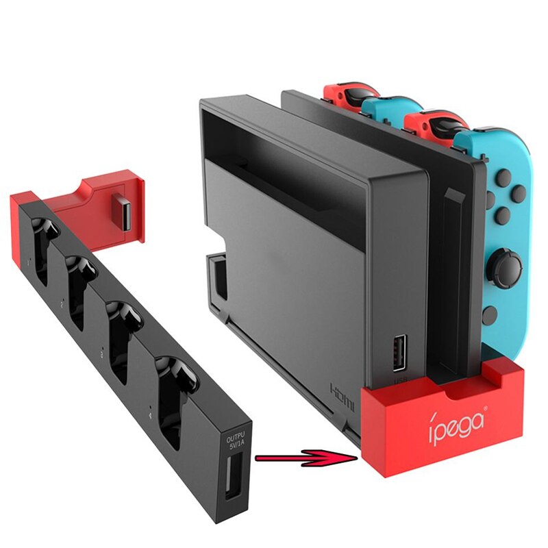 Supporto per Dock Switch per Nintendo Switch Console Joy Con Docking Station supporto per controller Gamepad