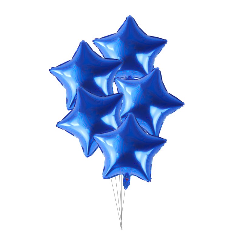 3D feuille ballon garçons thème fête astronaute vaisseau spatial galaxie extérieur anniversaire Baloons bébé douche fusée Globos: 5pcs balloon f