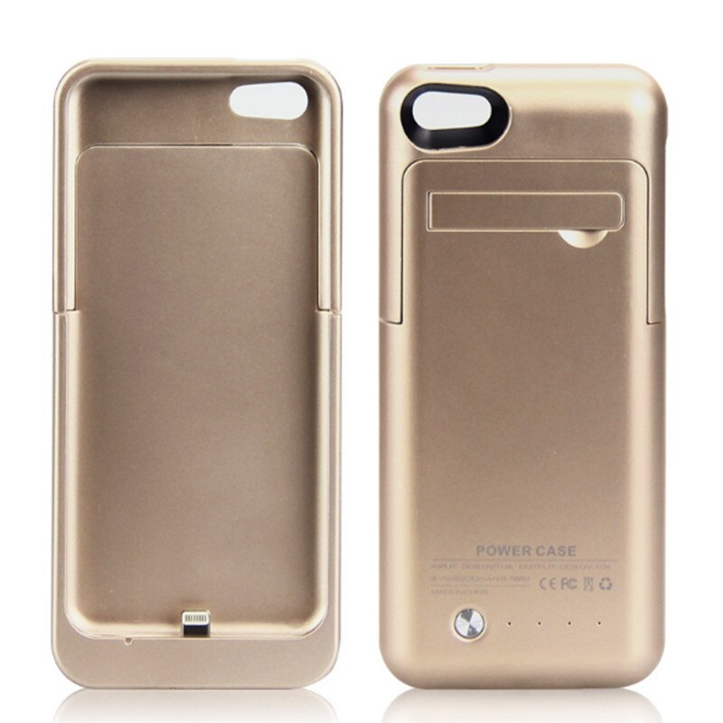 Voor iphone 5 5 s 2200 mAh Oplaadbare Externe Batterij Opladen Case batterij Voor Apple Iphone 5/Iphone 5 S: Oranje