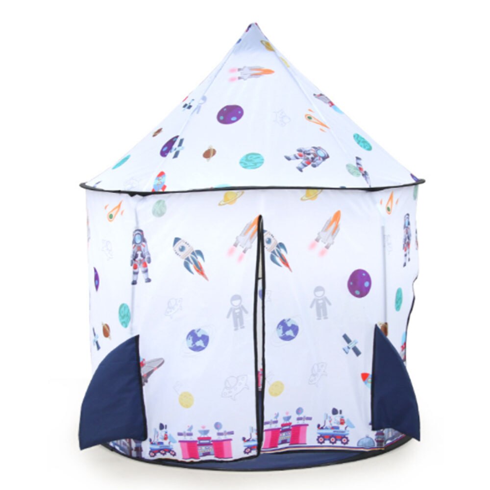 Space Tent Space Themed Pretend Play Tent Space Play HouseSpaceship Tent For Kids Foldable Pop Up Rocket Play Tent