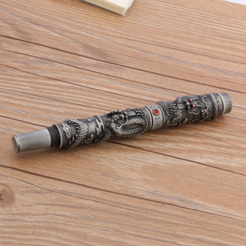 JINHAO Luxurious High end fine Commerce Relief gray Dragon Chinese ROLLERball PEN