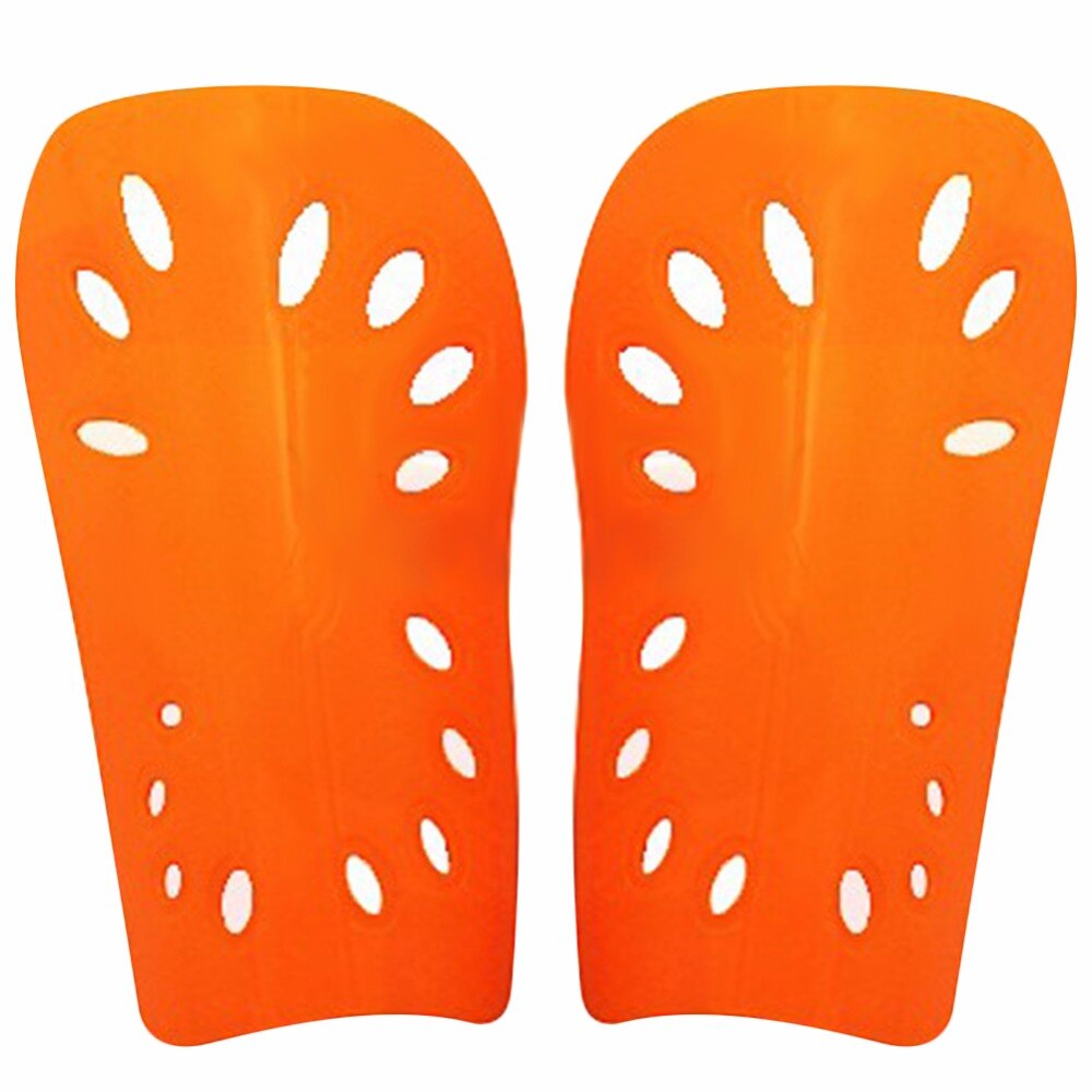 Fútbol espinilleras almohadillas suaves fútbol Cuish Plate transpirable espinilleras Protector de pierna espinilleras de fútbol: orange / For Kids