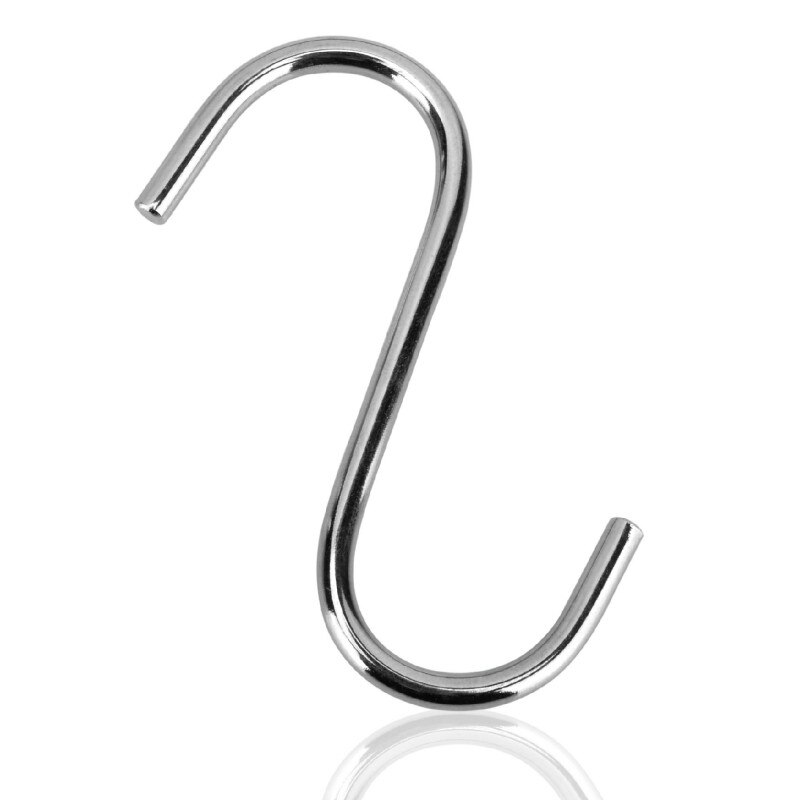 S-form krog køkken gelænder s bøjle krog lås holder rustfri stål kroge til ophængning af tøj håndtaske krog 5pc/ stk.