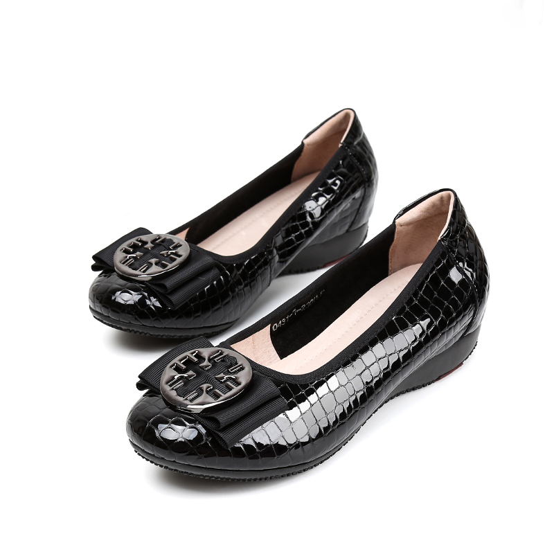 Escarpins à Tête Ronde et Talons Bas pour Femme, Chaussures Élégantes de Luxe, Grande Taille, à Enfiler, Offre: Black / 40