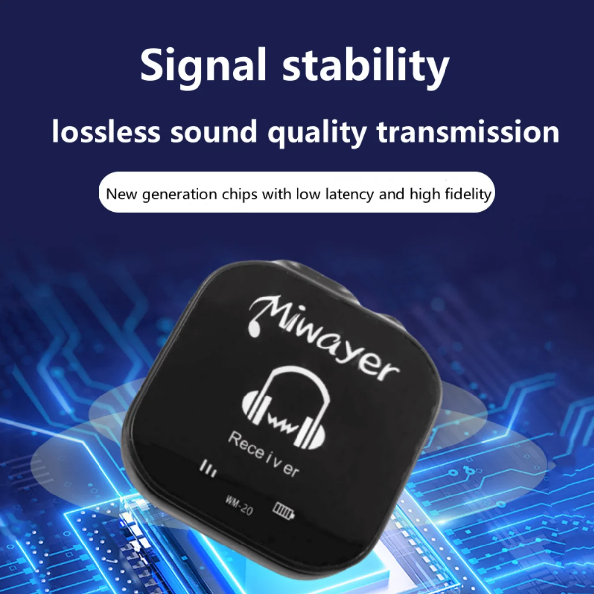 Miwayer 5.8g trådlöst in-ear-monitorsystem sändare/mottagare system iem-system med sändare/mottagare automatisk parkoppling