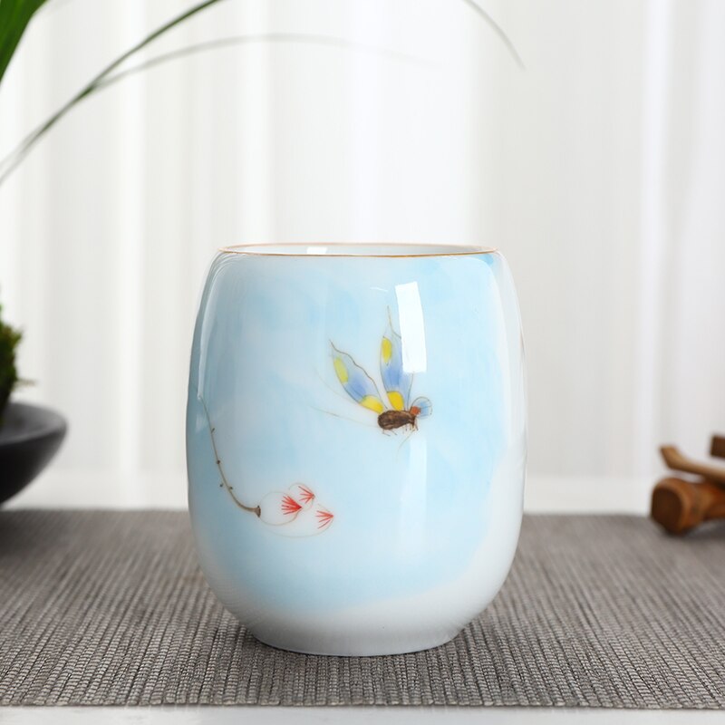 CHANSHOVA tasse à thé en céramique H271 | Motifs multiples traditionnels de Style chinois, tasse à thé en porcelaine blanche de 190ml: 18