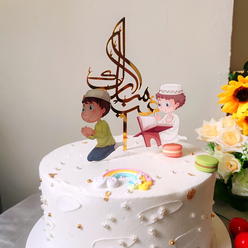 Acrylic Muslim Color Printing Cake Toppers Eid Mub... – Grandado