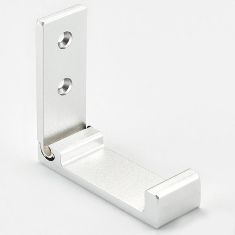 Aluminium Goud Zilver Zwart Inklapbare Kleerhanger & Handdoek & Jas & Robe Haak Decoratieve Badkamer Haken Wall Mounted: silver