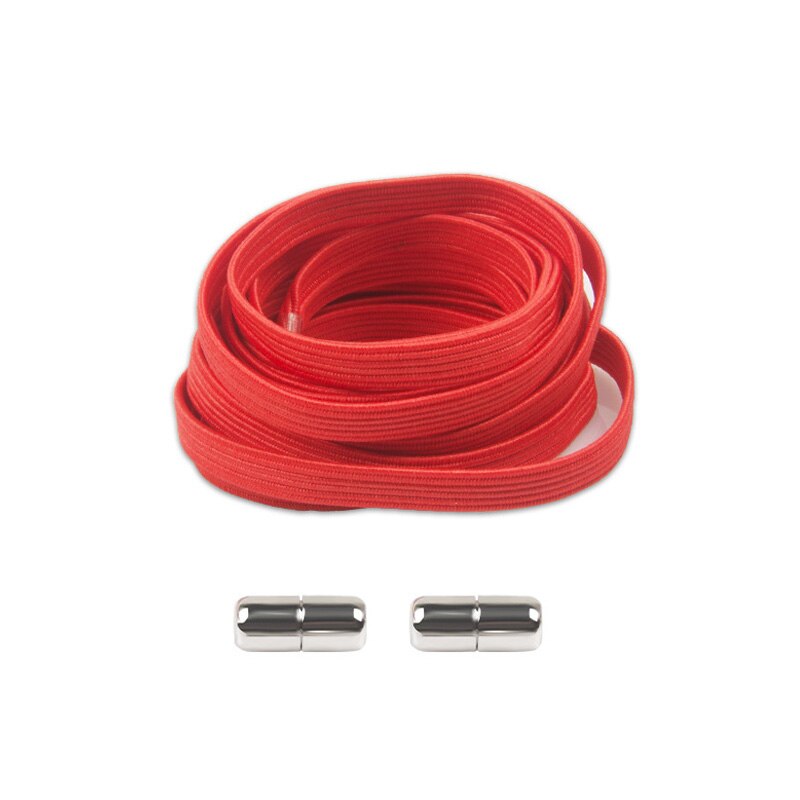 1 paar veters zonder strik, platte elastische veters, kindersneakers voor volwassenen, veters, snelle, luie veters, schoenveters met metalen capsulegesp