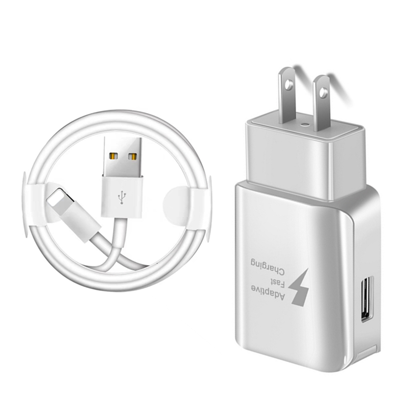 Kit Schnelle Ladegerät + USB Ladekabel für iPhone X XS MAX XR 6 6 S 7 8 Plus 5 5 S EU/Us-stecker Wand USB Ladegeräte Daten Kabel 1 m 2 m 3 m