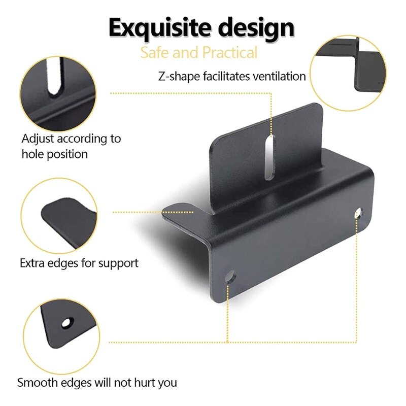 4Pcs Solar Panel Metal Mounting Z Brackets with Nuts Bolts for Home Car RV Camper Boat Wall Off-Gird Roof Installation