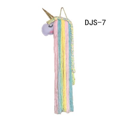 INS-horquillas de unicornio de fieltro para niños, accesorios para el cabello, cinturón de almacenamiento para colgar en la pared, tiara, cinturón de acabado, estante de acabado: 7