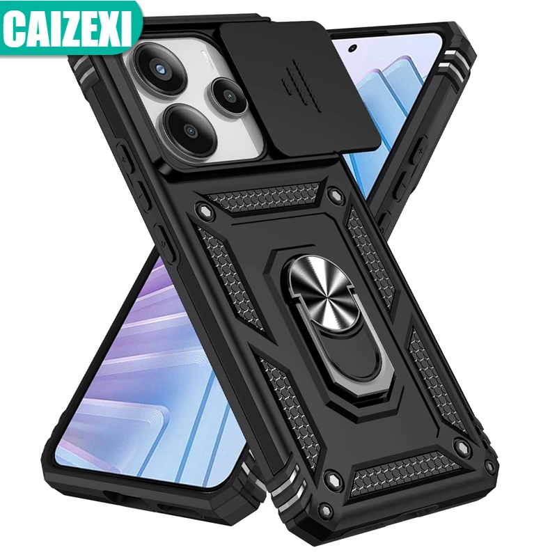 Para Xiaomi Redmi Note 14 4G funda con soporte de anillo armadura a prueba de golpes Coque para Redmy Note14 4G cubierta protectora de lente