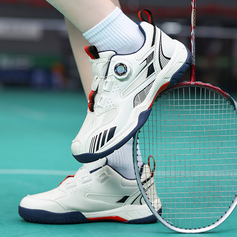 Heren badmintonschoenen, paar tennissneakers, ademende trainingsschoenen voor binnen en buiten, badmintonschoenen met draaibare gesp