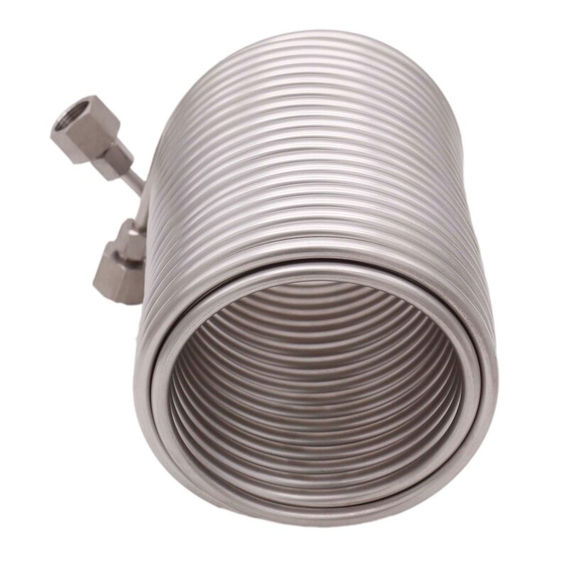 Jockey Box Stainless Steel Coil 50ft/15.3m Length 5/16"OD Tube Homebrew Draft Beer Cooler Coil G 5/8" Ends