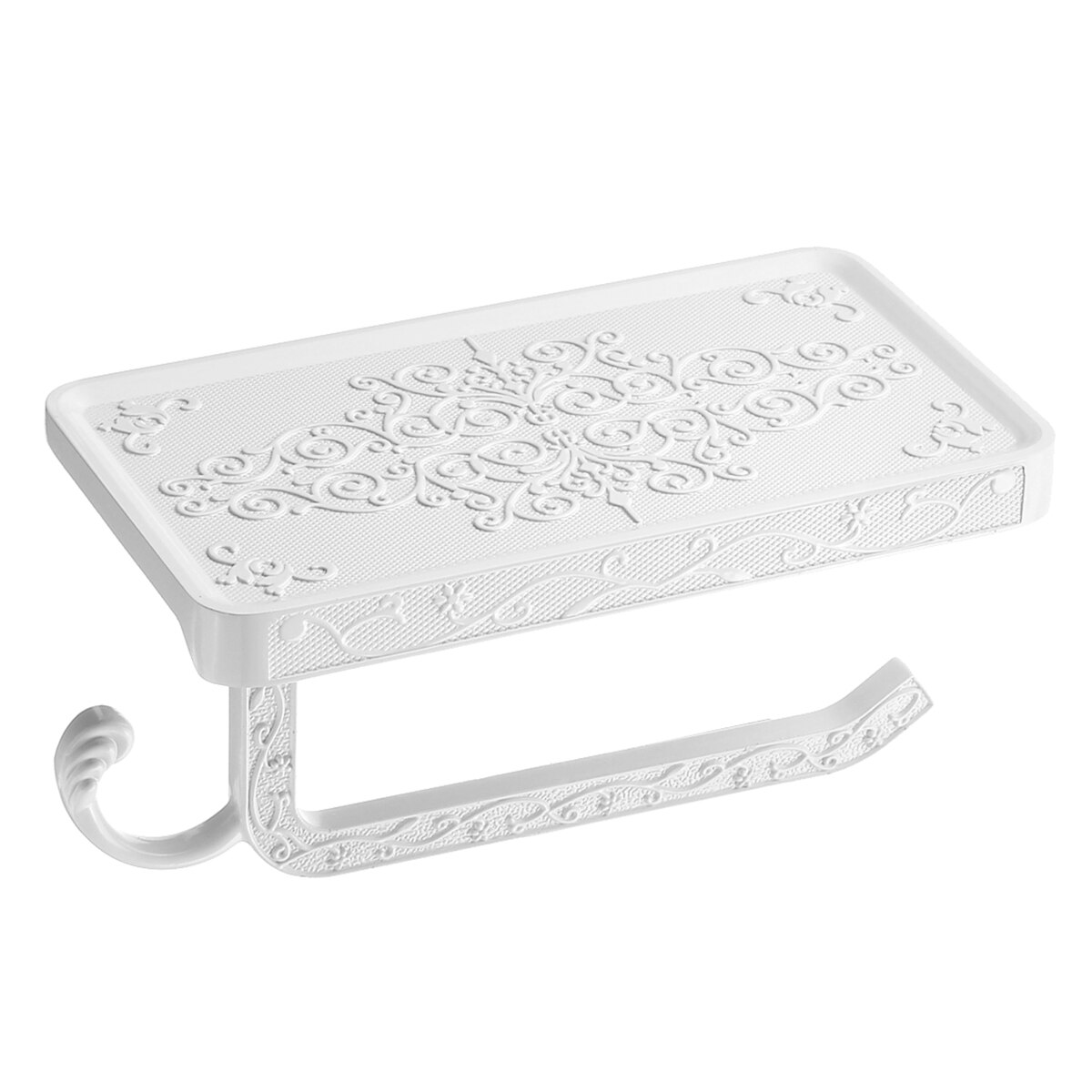 Antique Carved Zinc Alloy Bathroom Paper Mobile Phone Holder With Shelf Bathroom Towel Rack Toilet Paper Holder Tissue Boxes
